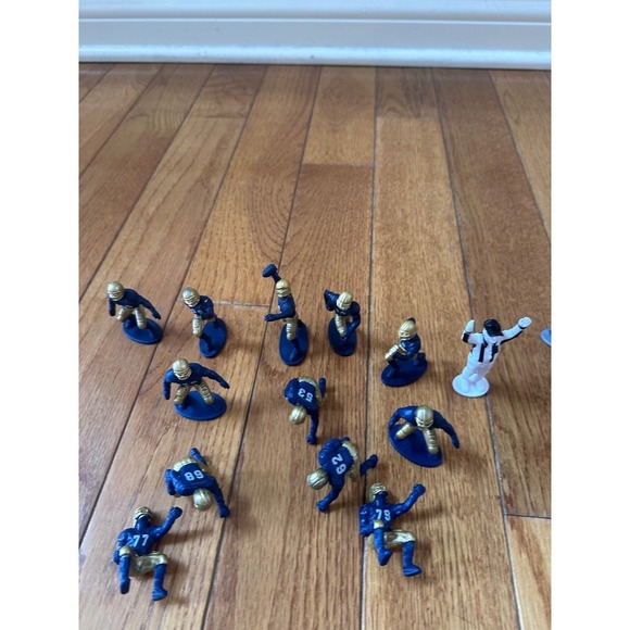Vintage Football Figures Lot of 23 Miniatures Toy Soldiers Blue Gold Referee - Picture 2 of 6